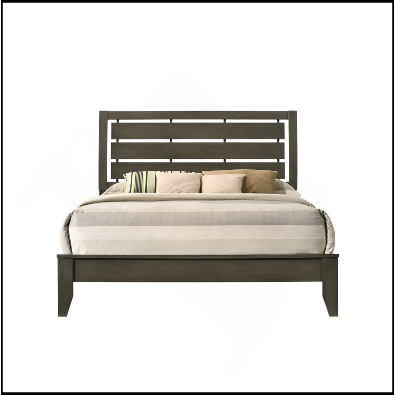 Grey Queen Sleigh Bed