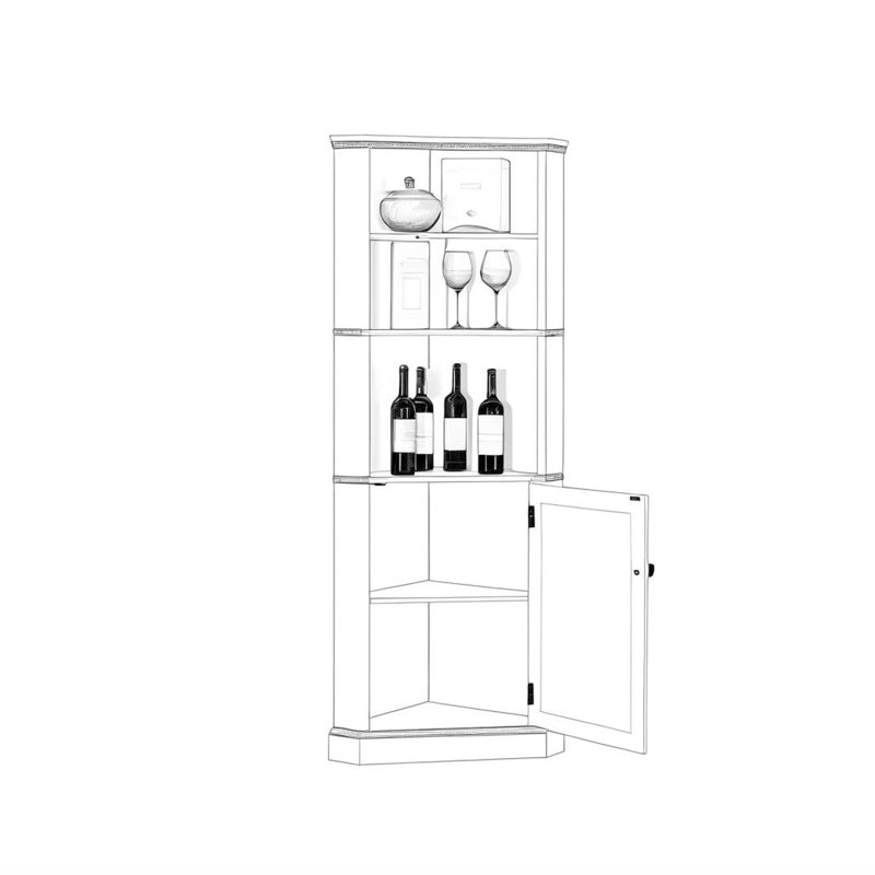 European style multi-purpose corner cabinet