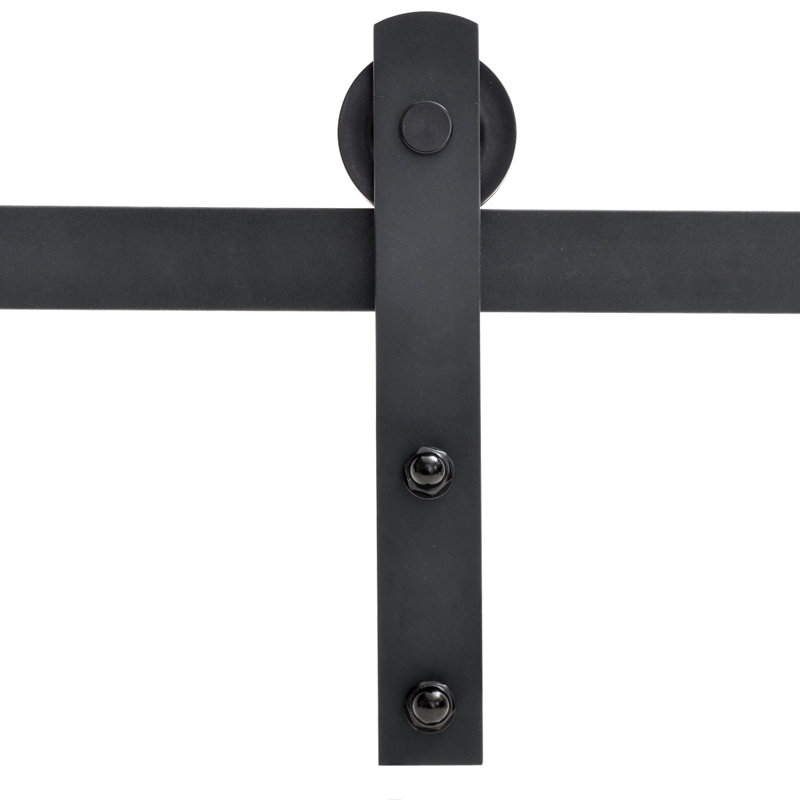 36'' x 80'' Hollow Paneled Painted without Installation Hardware Kit Barn Door, Charcoal Gray, Matte Black