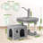 CT33F Small Cat Tree For Indoor Cats With Extra-Large Padded Platform And Spacious Condo For Senior, Adult Cats, And Kittens.