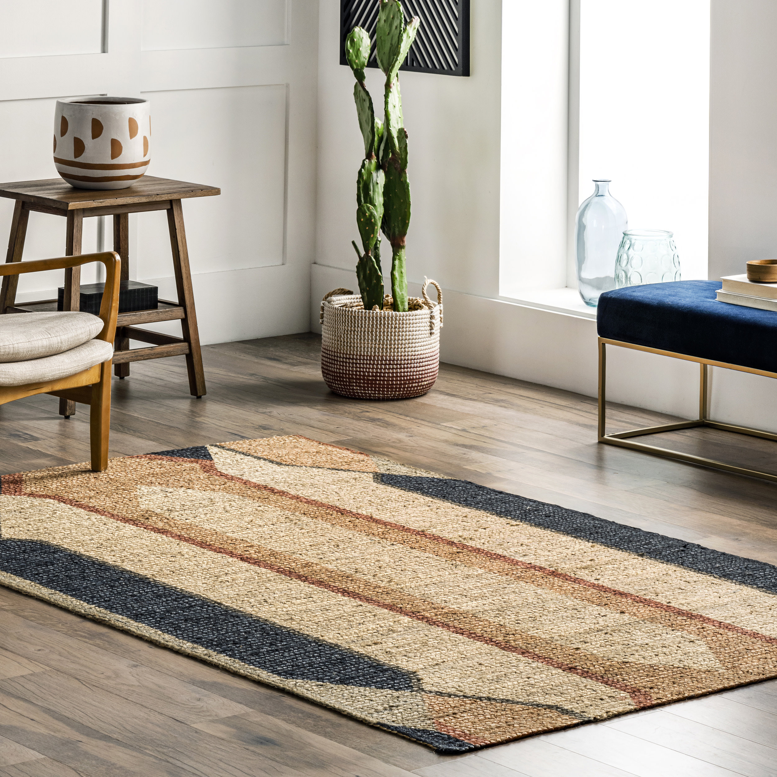 Corrigan Studio® Dollie Abstract Braided Jute Area Rug Wayfair
