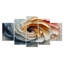 «Yellow and White Floral Spiraling Vortex», ensemble d'art mural spirales abstraites