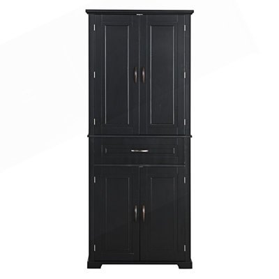 Armoire de rangement pour salle de bain avec portes et tiroir, armoire d'appoint
