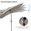 295cm Tilt Market Parasol