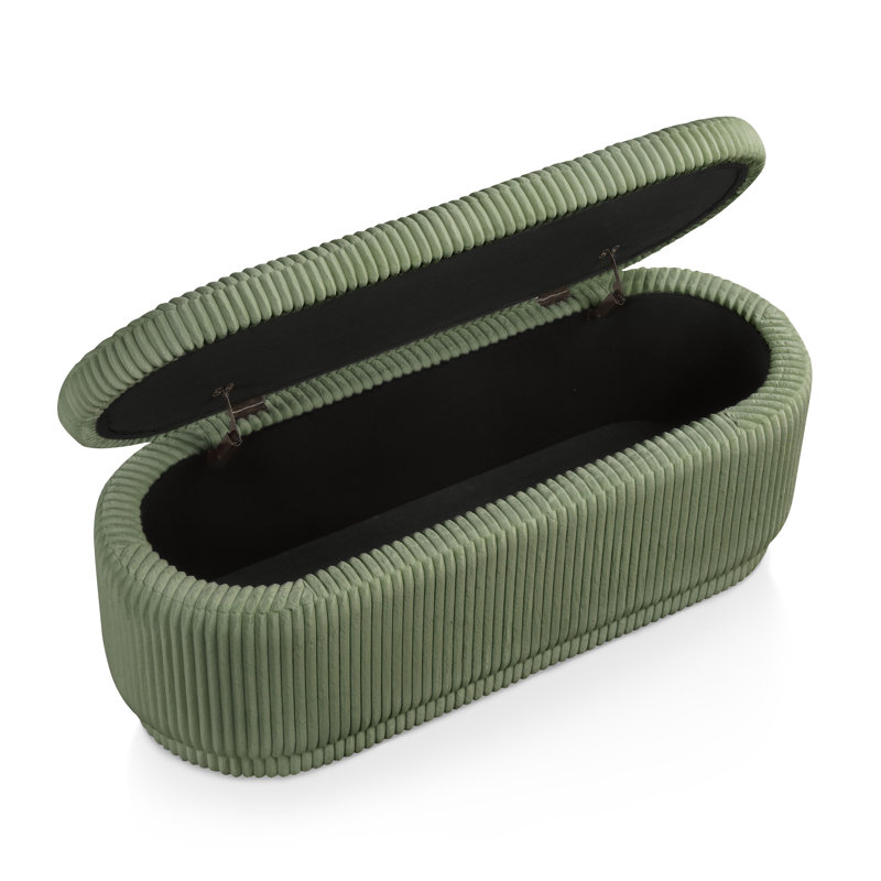 Bessler Grady Bench With Hidden Storage Compartment, Green