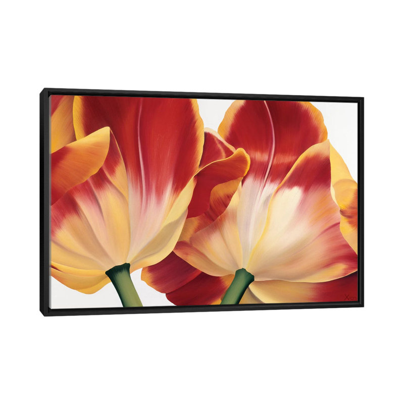 « original fleur iii », impression sur toile, H 18 po x l 26 po x P 1,5 po, Toile avec cadre noir, Pas de tapis