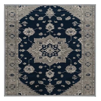 Machine Washable Overdyed Gray Area Rug