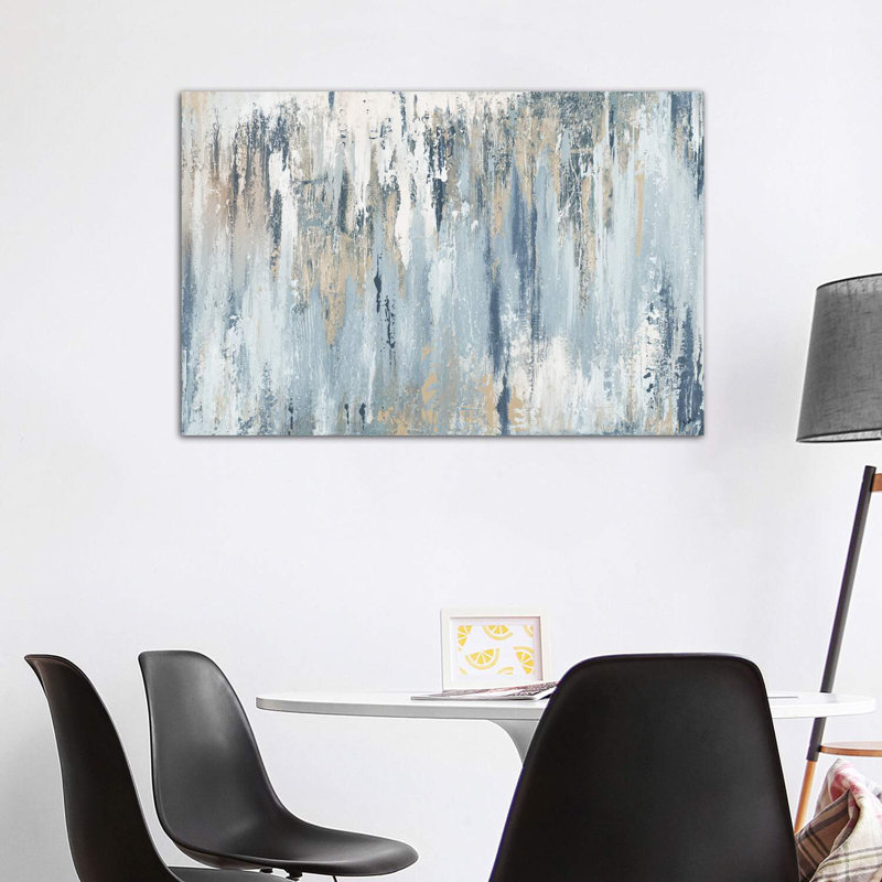 " Blue Illusion " by Patricia Pinto, Wrapped Canvas, 40" H x 60" W, No Frame