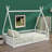 House-Shaped Bed With Integrated Fence Design-1206835789
