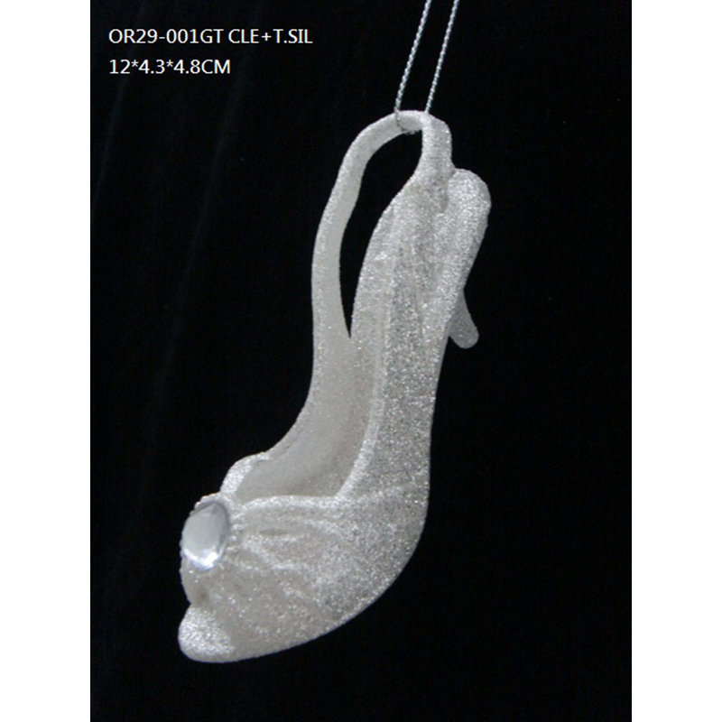 Ornement en forme de chaussure paillettes gemme