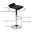 Ensemble de 2 tabourets de bar pivotants réglables, tabouret de bar en cuir PU avec base chromée, chaises de comptoir de pub Gaslift, noir