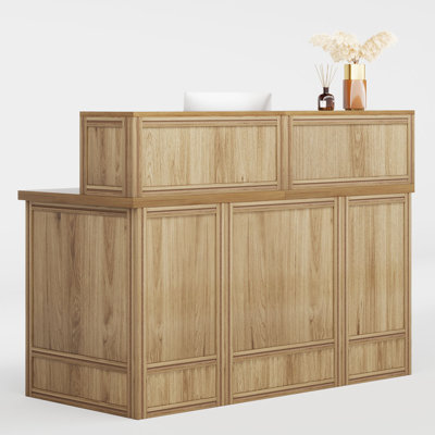 Rectangle Manufactured Wood Reception Desk
