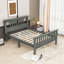 Lit plateforme en bois avec tête de lit et pied de lit Dwarozh-260919340-260919341