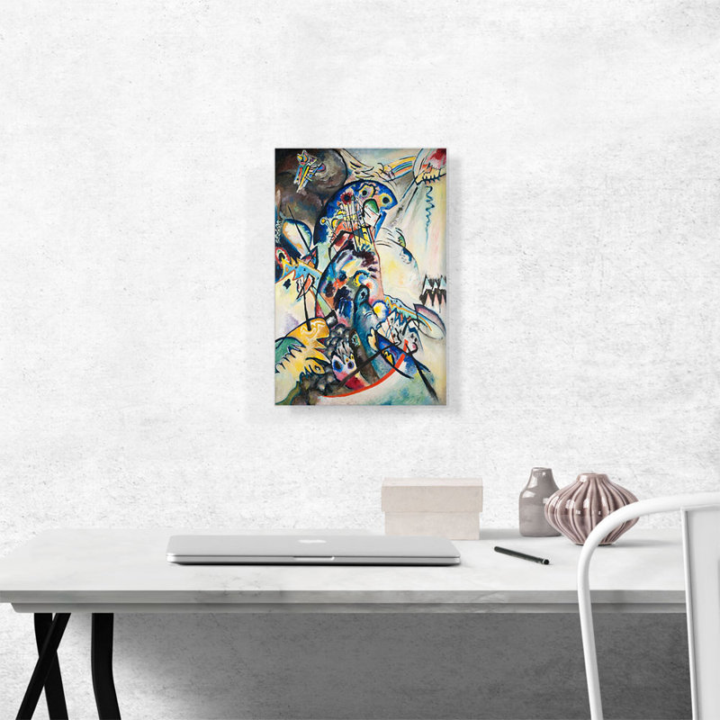 «Blue Crest 1917» par Wassily Kandinsky, reproduction sur toile tendue, H 18 po x l 12 po x P 0,75 po