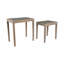 Table d'appoint en bois de travertin et de bois 2 pièces Trish