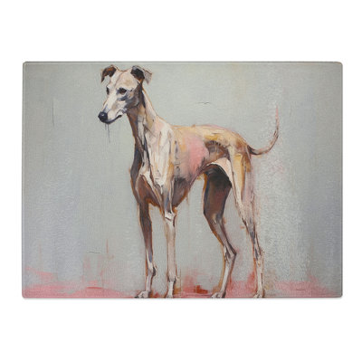 Whippet Gestural  Glass Chopping Board
