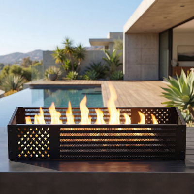 Steel Wind Guard For Firepit, Heat Deflector Wind Shield For Fire Table, 19-Gauge Steel Flame Shield, Tool Free Install
