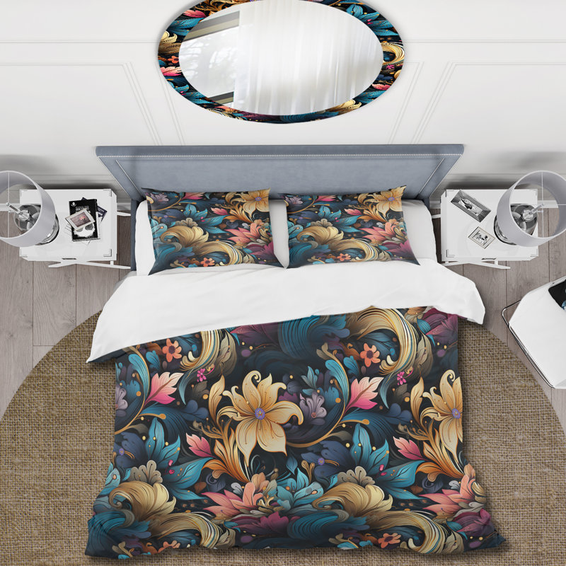 Literie Nomadic Vibes, Housse de couette pour grand lit et 2 taies décor