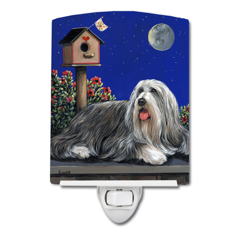 Veilleuse Westie, Colley barbu clair de lune