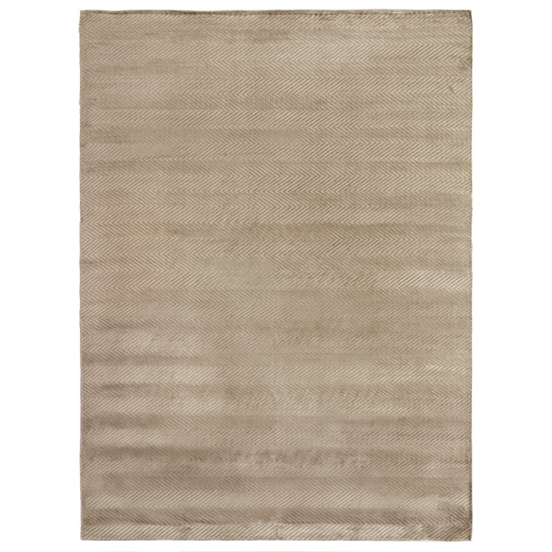 Honeycomb Chevron Area Rug in Khaki, Rectangle 12' x 15'