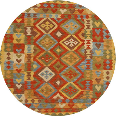 Tapis orange/jaune/vert contemporain Dunanney