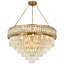 Lustre en cristal réglable 15 lumières, finition cuivre - 3 couleurs interchangeables, hauteur 22,8 po - 59,2 po, prêt pour plafond incliné-1315308205-1315308207-1315942157