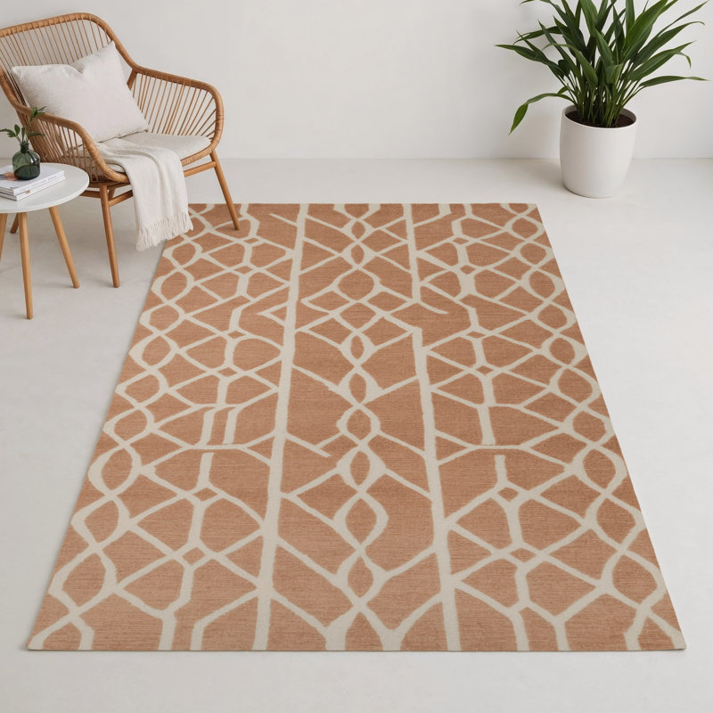 Tapis brun intérieur et extérieur Trellis, Rectangulaire 3 pi x 5 pi