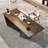Brown Rectangular Solid Wood writing desk-2001250035
