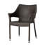 Chaises de patio d'extérieur en résine tressée, en rotin PE résistant aux intempéries, ensemble de 4, brun