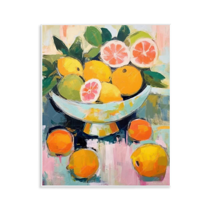  Art abstrait abstrait "Nature morte aux agrumes" par LSR Design Studio