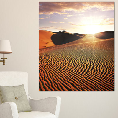 «Sahara Desert at Sunset», reproduction de photo sur toile tendue