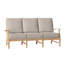 Croquet 75.75" Wide Outdoor Teak Patio Sofa with Cushions-1041148325-1073077552-1065669894