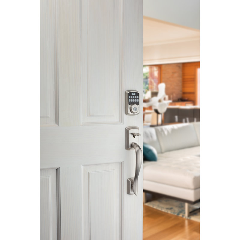 Aura Bluetooth Smart Lock Electronic, Satin Nickel