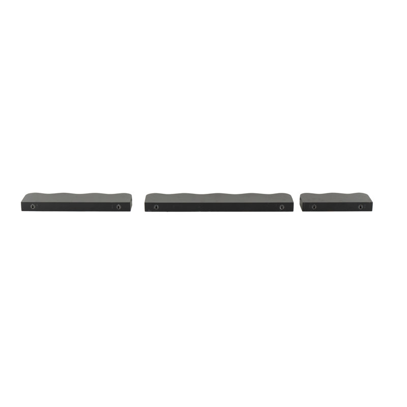 Cole And Grey Wood Handmade Room Black Wall Shelf With Various Sizes Set