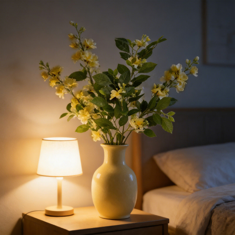 Faux fleurs artificielles kbndieu pour la maison, Beige