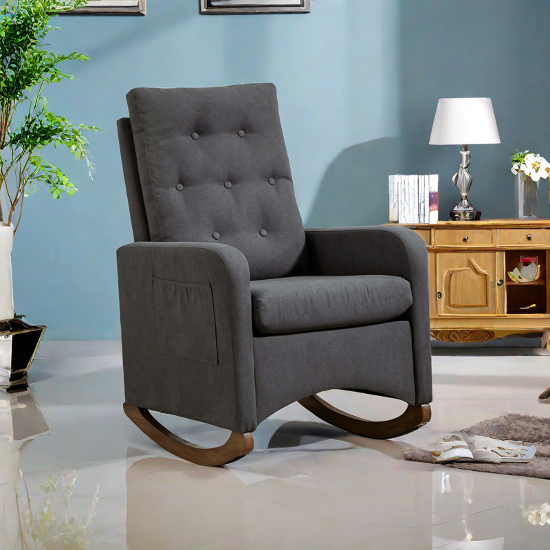 Chaise berçante Amarian, Gris