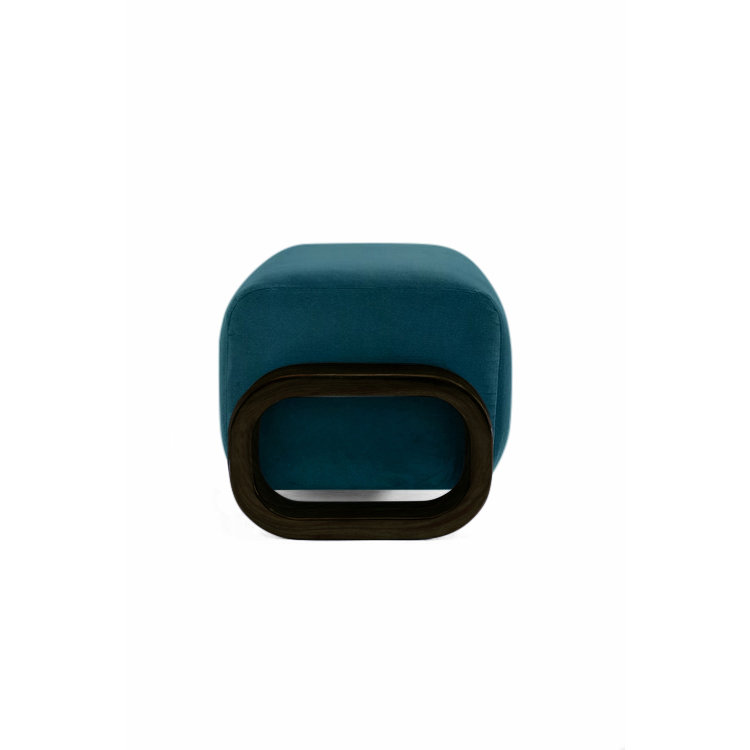 Cayenne Ottoman, Ming Velvet