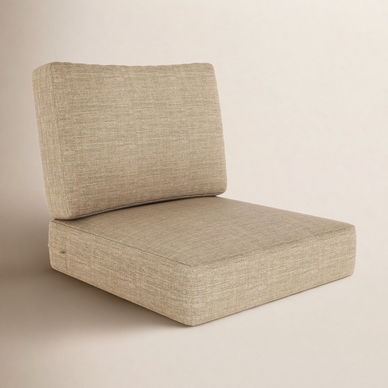 Lani 24" Sunbrella® Seat and Back Cushion, Sunbrella® Cast Ash