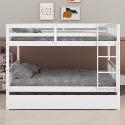 Lit superposé en bois peu encombrant au design gigogne et convertible