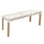 Banc en cuir tissé sans dossier Lulu