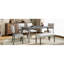 Table de salle à manger rectangulaire classique pour 6 personnes, conception rustique, plateau de table avec pieds en bois d'hévéa plaqué en bois antique, peu encombrant, bois de frêne-711355339