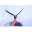 Statue d'aigle à tête blanche en bronze sur base du drapeau américain 21 po x 14 po x H 22 po
