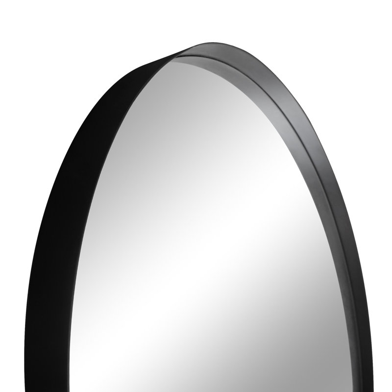 Simryn Iron Round Wall Mirror, 24" x 24"