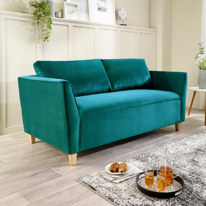 Auralane 3 Seater Upholstered Sofa, Dark Green