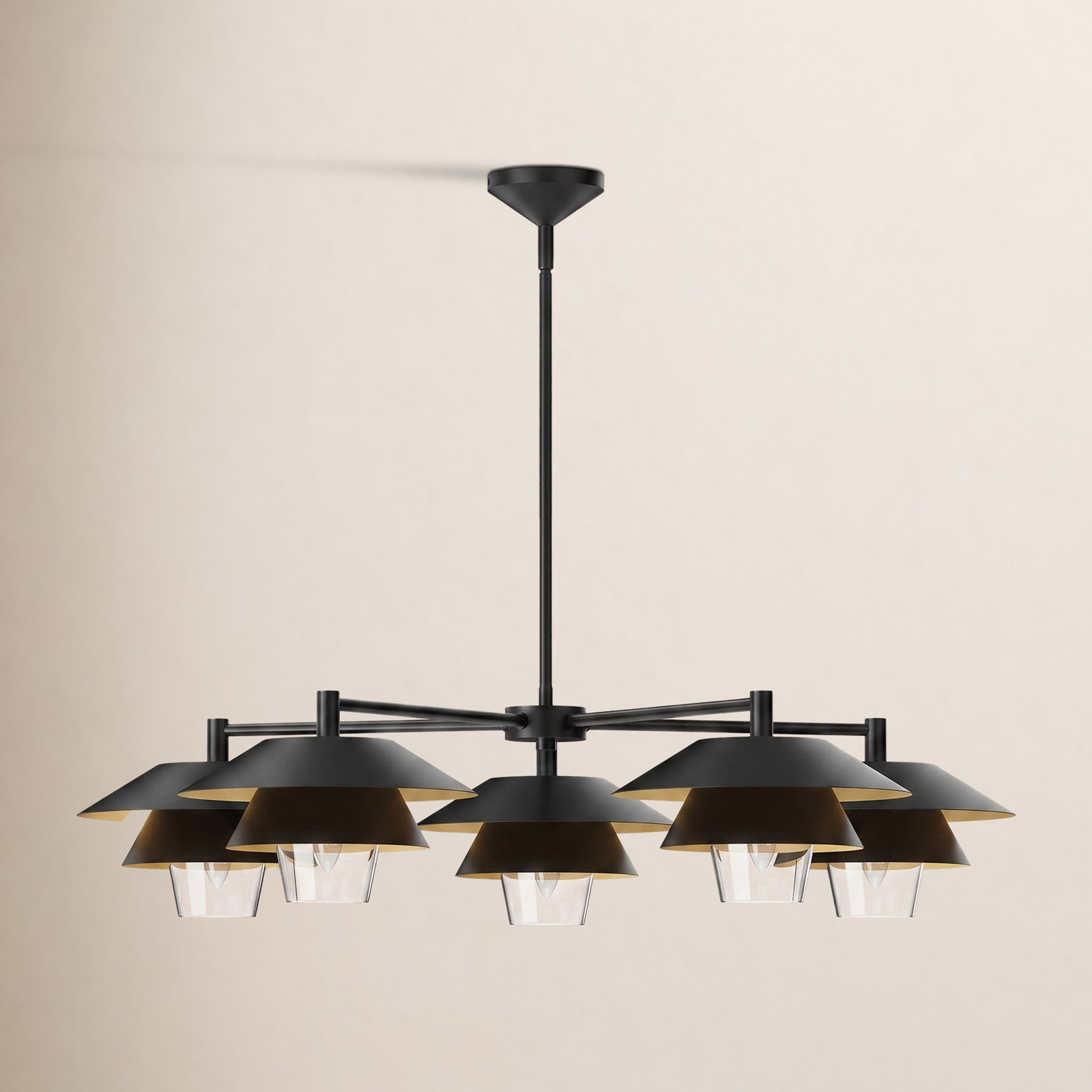 Davant 5 - Light Chandelier, Matte Black