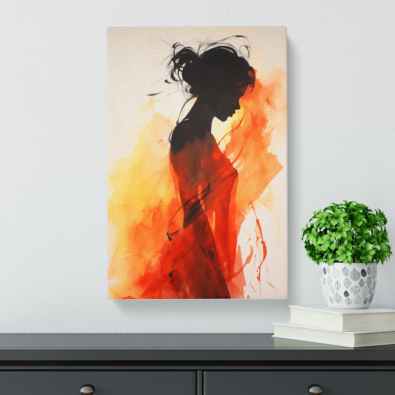 Woman Gestural No.4 - Wrapped Canvas, 60cm H x 40cm W x 3cm D