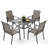 Basima 4 - Person Patio Dining Set with Square Table