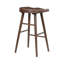 Ensemble de table à hauteur de pub 9 pièces avec finition brune et repose-pieds en métal et 8 tabourets avec structure en bois robuste et esthétique classique-500434556