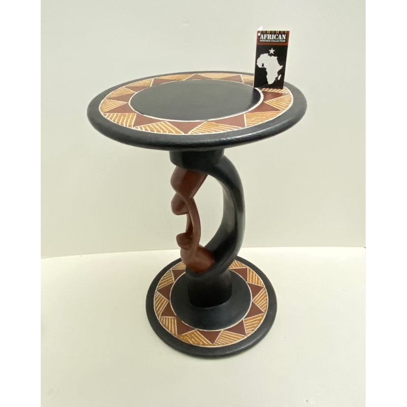 Table de bout cylindrique en bois massif