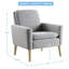 Fauteuil d'appoint rembourré de 29 po de large Cristyle-1840298424